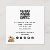 水彩ファーマーズマーケット花車立 スクエア名刺 (裏面)