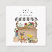 水彩ファーマーズマーケット花車立 スクエア名刺 (正面)