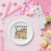 水彩ファーマーズマーケット花車立 ペーパープレート (パーティー)