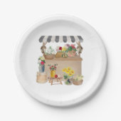 水彩ファーマーズマーケット花車立 ペーパープレート (正面)