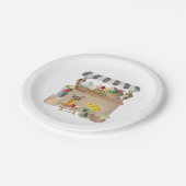 水彩ファーマーズマーケット花車立 ペーパープレート (アングル)