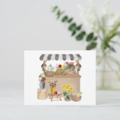 水彩ファーマーズマーケット花車立 ポストカード (スタンド正面)