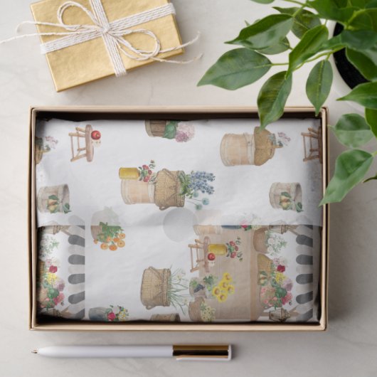 水彩ファーマーズマーケット花車立 薄葉紙 (ギフト)