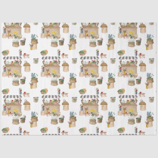 水彩ファーマーズマーケット花車立 薄葉紙 (正面)