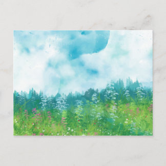 水彩ファームの風景4 ポストカード