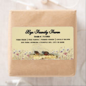 水彩ファームウズラ卵カートンラベル ラベル (インサイチュ)