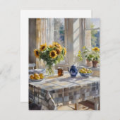 水彩ファームキッチンテーブルA シーズンカード (正面/裏面)