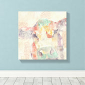 水彩ファームコラージュカウズ キャンバスプリント (インサイチュ (ウッドフロア))