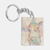 水彩ファームコラージュカウズ キーホルダー (正面左)