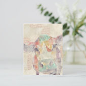 水彩ファームコラージュカウズ ポストカード (スタンド正面)