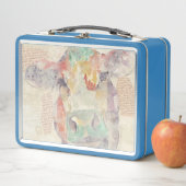 水彩ファームコラージュカウズ メタルランチボックス (インサイチュ)