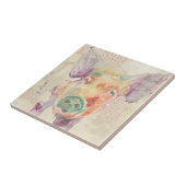 水彩ファームコラージュピッグ タイル (側面)