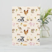 水彩ファームシーン シームレスパターン 招待状 (スタンド正面)