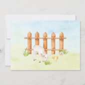 水彩ファーム動物ベビーシャワー招待状 招待状 (裏面)