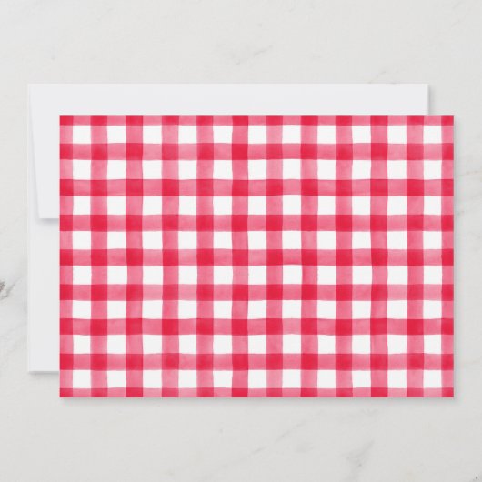 水彩ファーム動物女の子ベビーシャワー 招待状 (裏面)