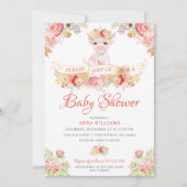 水彩ファーム豚の赤ちゃんシャワー 招待状 (正面)