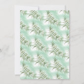 水彩ファーンリーフベビーシャワー招待状 招待状 (裏面)