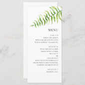 水彩ファーン結婚ズ。ウッドランド植物学 メニュー (正面/裏面)