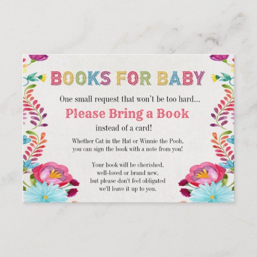 水彩フィエスタメキシコブックスベビーカード エンクロージャーカード (正面)