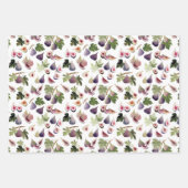 水彩フィギュスホワイトとイエローオークレーと赤面 ラッピングペーパーシート (正面)