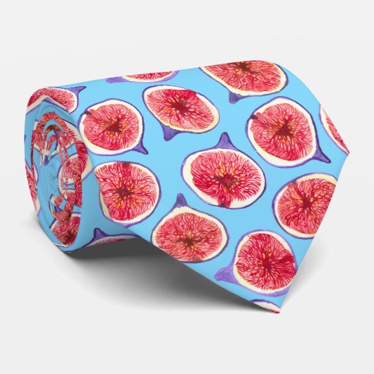 水彩フィグスライス模様ネックタイ ネクタイ (ロール)