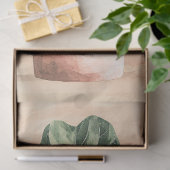 水彩フィドル葉イチジク植物のデコページ 薄葉紙 (ギフト)