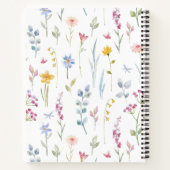 水彩フィールドワイルドフラワースパイラルノートブック ノートブック (裏面)