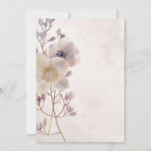 水彩フェイイフローラウェディングRSVPカード 招待状 (裏面)