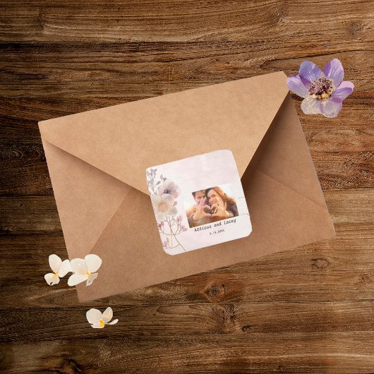 水彩フェイイフローラシール スクエアシール