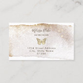 水彩フェイク金ゴールドグリッター 名刺 (裏面)