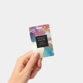 水彩フェイク金ゴールド箔サロンモノグラム名 バッジ (手持ち)