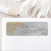 水彩フェイク金ゴールド+シルバーパーム ラベル (インサイチュ)