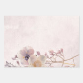 水彩フェイフローラ包装紙 ラッピングペーパーシート (正面3)