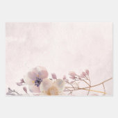 水彩フェイフローラ包装紙 ラッピングペーパーシート (正面2)