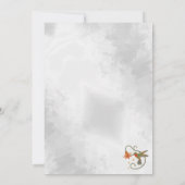 水彩フェコアフローラ茶パーティーブライダルシャワー 招待状 (裏面)