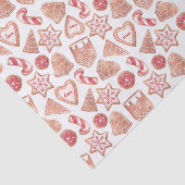 水彩フェスティバルクリスマスシュガークッキーパターン 薄葉紙 (詳細)