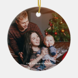 水彩フェスティバルクリスマスツリー写真 セラミックオーナメント