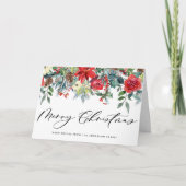 水彩フェスティバルクリスマスフローラガーランド シーズンカード (正面)