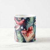 水彩フェスティバルシープクリスマスマグ コーヒーマグカップ (中央)