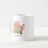 水彩フェスティバルジンジャーブレッドハウスクリスマス コーヒーマグカップ (正面左)