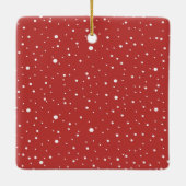 水彩フェスティバルジンジャーブレッドハウスクリスマス セラミックオーナメント (裏面)