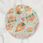 水彩フェスティバルジンジャーブレッドハウスクリスマス フェイバータグ (裏面)