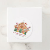 水彩フェスティバルジンジャーブレッドハウスクリスマス フェイバータグ (インサイチュ)