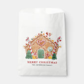 水彩フェスティバルジンジャーブレッドハウスクリスマス フェイバーバッグ (正面)