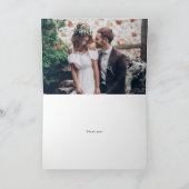 水彩フェスティバルフローラガーランドウィンターウェディング サンキューカード (内部)