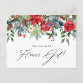 水彩フェスティバルフローラガーランドフラワーガール 案内ポストカード (正面)