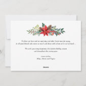 水彩フェスティバルフローラガーランドメリークリスマス シーズンカード (裏面)