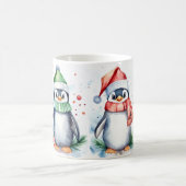 水彩フェスティバルペンギンクリスマスマグ コーヒーマグカップ (中央)