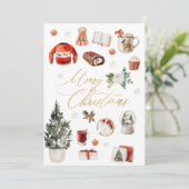 水彩フェスティバルメリークリスマスコラージュ シーズンカード (スタンド正面)