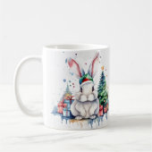 水彩フェスティバルラビットクリスマスマグ コーヒーマグカップ (左)